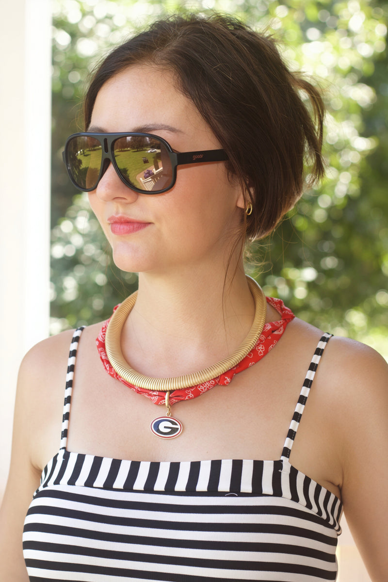 Collar Necklace in Satin Gold
